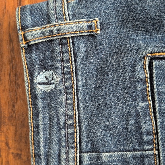 Kensie Jeans Denim Button Front Mini Skirt XL Blue Wash Stretch Pockets - Picture 5 of 11